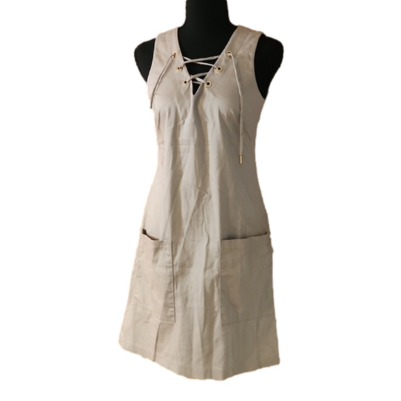 Calvin Klein Dresses & Skirts - Calvin Klein beige shift dress Size 0-2